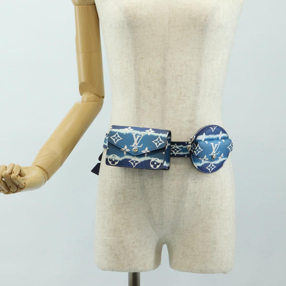 LOUIS VUITTON Monogram Escal Ceinture Riem 37,6" Blauw M0253W LV Auth 181468SM