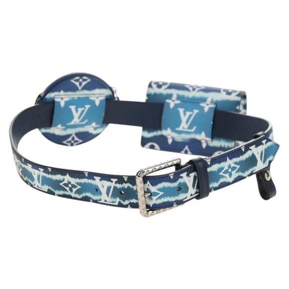 LOUIS VUITTON Monogram Escal Ceinture Riem 37,6" Blauw M0253W LV Auth 181468SM