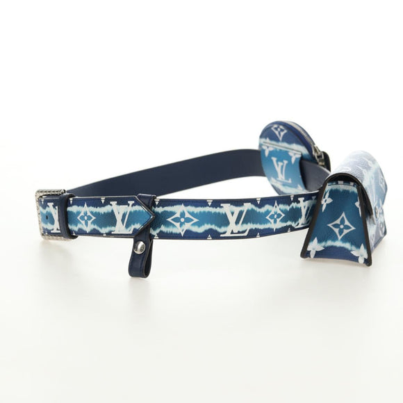 LOUIS VUITTON Monogram Escal Ceinture Riem 37,6" Blauw M0253W LV Auth 181468SM