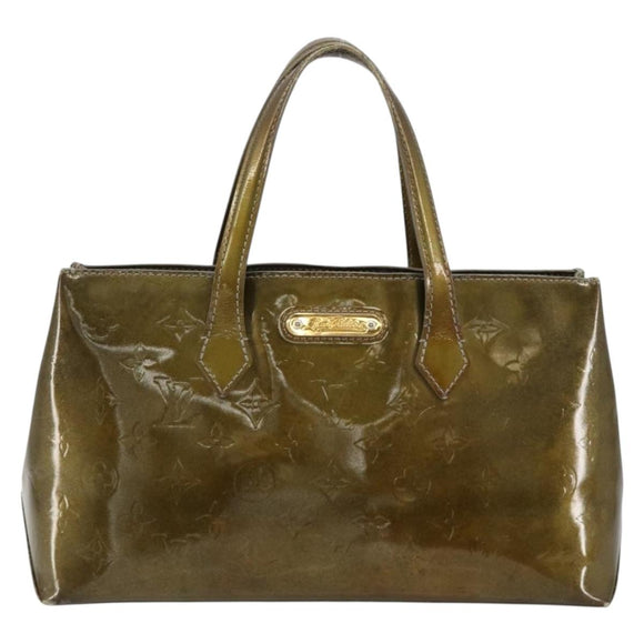 LOUIS VUITTON Monogram Vernis Wilshire PM Tasche Gris Art Deco M91627 Auth 181471
