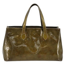 LOUIS VUITTON Monogram Vernis Wilshire PM Tasche Gris Art Deco M91627 Auth 181471-3