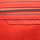 CELINE Luggage Micro Shopper Hand Bag Leather Orange Silver Auth 181472SM-21