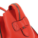 CELINE Luggage Mini Shopper Hand Bag Leather Orange Silver Auth 181473SAM-16