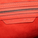 CELINE Luggage Mini Shopper Hand Bag Leather Orange Silver Auth 181473SAM-18