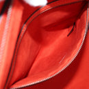 CELINE Luggage Mini Shopper Hand Bag Leather Orange Silver Auth 181473SAM-24
