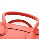 CELINE Luggage Mini Shopper Hand Bag Leather Orange Silver Auth 181473SAM-8