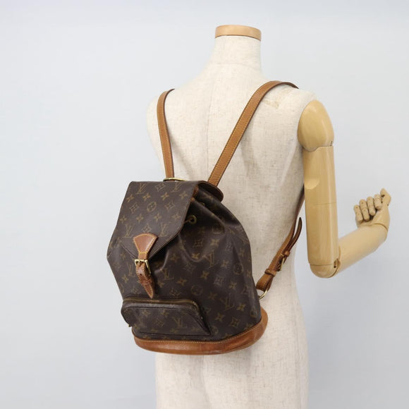 LOUIS VUITTON Monogram Montsouris MM Rucksack M51136 LV Auth 181474