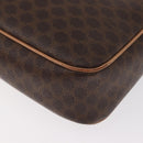 CELINE Macadam Canvas Shoulder Bag PVC Leather Brown Gold Auth 181476A-14