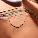 CELINE Macadam Canvas Shoulder Bag PVC Leather Brown Gold Auth 181476A-17