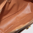 CELINE Macadam Canvas Shoulder Bag PVC Leather Brown Gold Auth 181476A-18