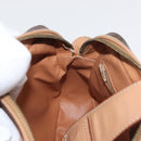 CELINE Macadam Canvas Shoulder Bag PVC Leather Brown Gold Auth 181476A-20