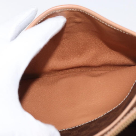 CELINE Macadam Canvas Shoulder Bag PVC Leather Brown Gold Auth 181476A