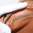 CELINE Macadam Canvas Shoulder Bag PVC Leather Brown Gold Auth 181476A-22