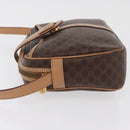CELINE Macadam Canvas Shoulder Bag PVC Leather Brown Gold Auth 181476A-6
