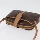 CELINE Macadam Canvas Shoulder Bag PVC Leather Brown Gold Auth 181476A-7
