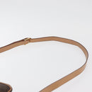 CELINE Macadam Canvas Shoulder Bag PVC Leather Brown Gold Auth 181476A-9