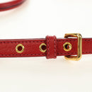 Miu Miu Hand Bag Leather 2way Red Gold Auth 181477V-15