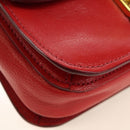 Miu Miu Hand Bag Leather 2way Red Gold Auth 181477V-17