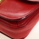 Miu Miu Hand Bag Leather 2way Red Gold Auth 181477V-18