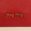 Miu Miu Hand Bag Leather 2way Red Gold Auth 181477V-21
