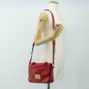 Miu Miu Hand Bag Leather 2way Red Gold Auth 181477V-31