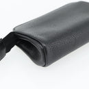CHANEL COCO Mark Pouch Caviar Skin Black Gold CC Auth 181481-16
