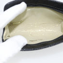 CHANEL COCO Mark Pouch Caviar Skin Black Gold CC Auth 181481-10