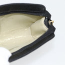 CHANEL COCO Mark Pouch Caviar Skin Black Gold CC Auth 181481-17