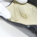 CHANEL COCO Mark Pouch Caviar Skin Black Gold CC Auth 181481-11
