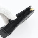 CHANEL COCO Mark Pouch Caviar Skin Black Gold CC Auth 181481-5