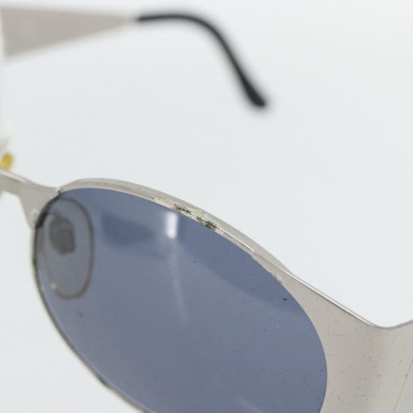 CHANEL Sunglasses metal Silver CC Auth 181482