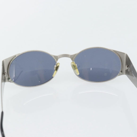 CHANEL Sunglasses metal Silver CC Auth 181482