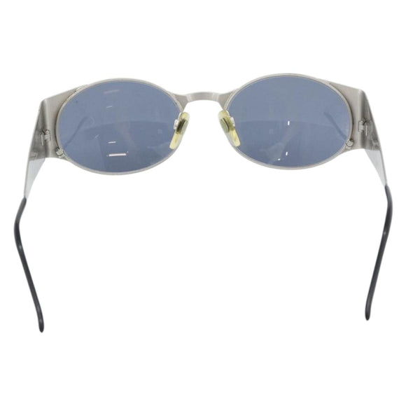 CHANEL Sunglasses metal Silver CC Auth 181482