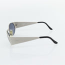 CHANEL Sunglasses metal Silver CC Auth 181482-5