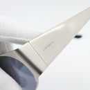 CHANEL Sunglasses metal Silver CC Auth 181482-6