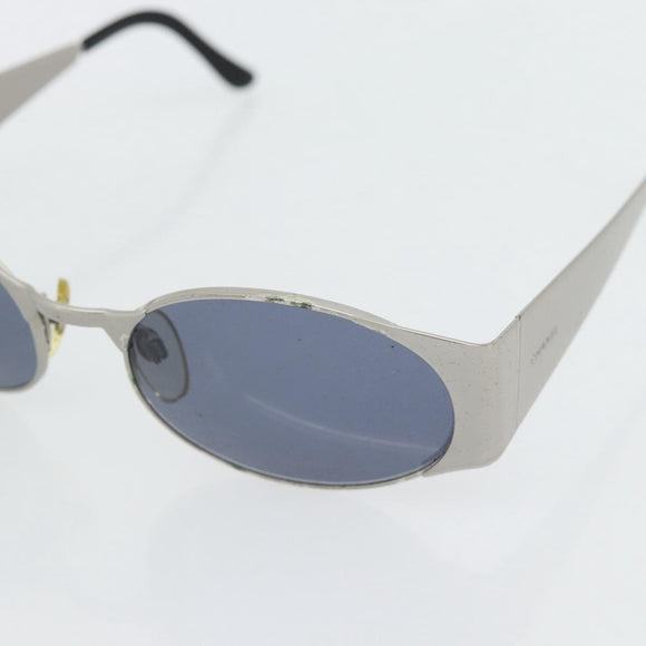CHANEL Sunglasses metal Silver CC Auth 181482