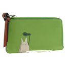 LOEWE Fragment Case My Neighbor Totoro Leather Green Silver Auth 181483SM-1