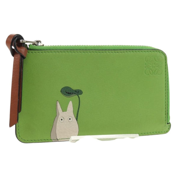 LOEWE Fragment Case My Neighbor Totoro Leather Green Silver Auth 181483SM