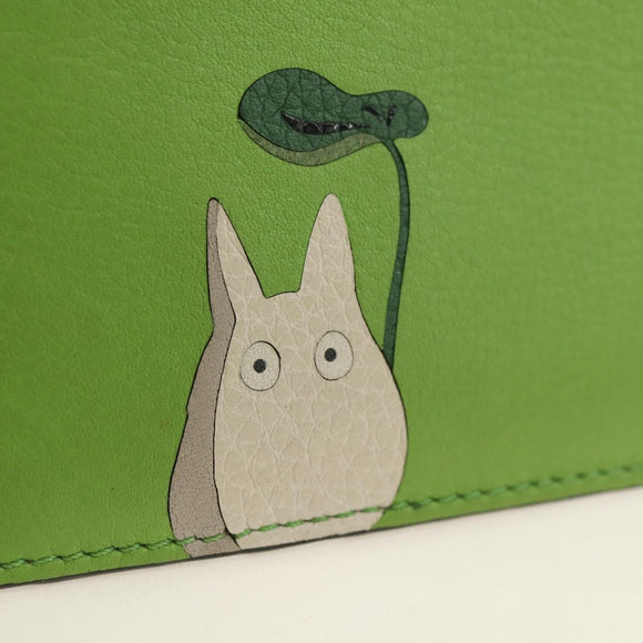 LOEWE Fragment Case My Neighbor Totoro Leather Green Silver Auth 181483SM