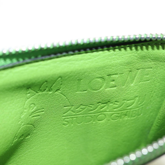 LOEWE Fragment Case My Neighbor Totoro Leather Green Silver Auth 181483SM