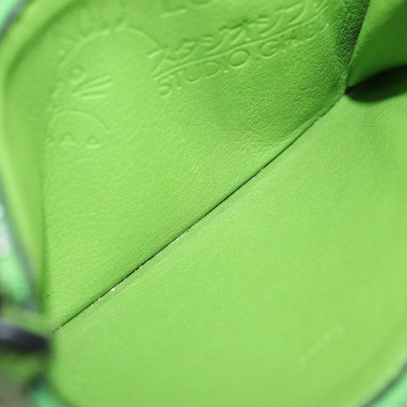 LOEWE Fragment Case My Neighbor Totoro Leather Green Silver Auth 181483SM