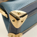 LOUIS VUITTON Suhari Porte Monnaie Viennois Geldbörse Blau M91833 Auth 181485V-14