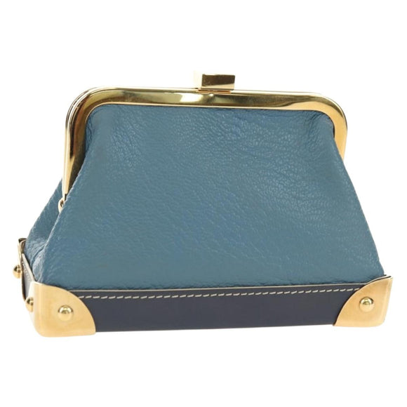 LOUIS VUITTON Suhari Porte Monnaie Viennois Geldbörse Blau M91833 Auth 181485V