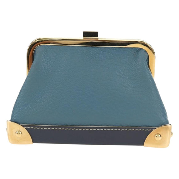 LOUIS VUITTON Suhari Porte Monnaie Viennois Geldbörse Blau M91833 Auth 181485V