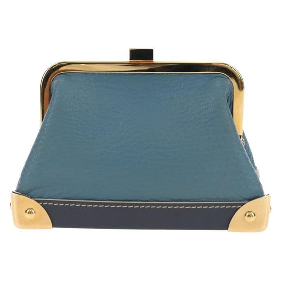 LOUIS VUITTON Suhari Porte Monnaie Viennois Geldbörse Blau M91833 Auth 181485V