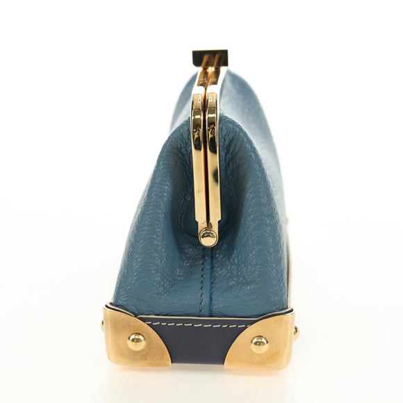 LOUIS VUITTON Suhari Porte Monnaie Viennois Geldbörse Blau M91833 Auth 181485V