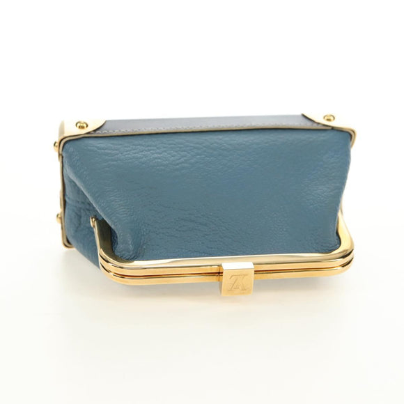 LOUIS VUITTON Suhari Porte Monnaie Viennois Geldbörse Blau M91833 Auth 181485V