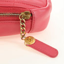 CHANEL Chain Matelassé Umhängetasche Lammleder Pink Gold CC Auth 181486SAM-19