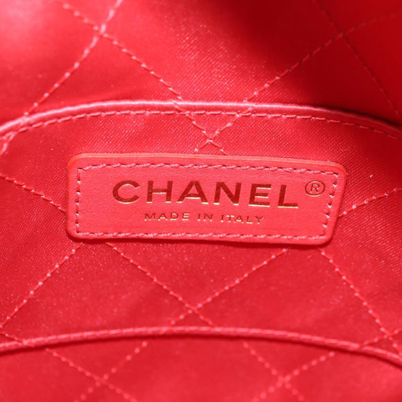 CHANEL Chain Matelassé Umhängetasche Lammleder Pink Gold CC Auth 181486SAM