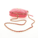 CHANEL Chain Matelassé Umhängetasche Lammleder Pink Gold CC Auth 181486SAM-7